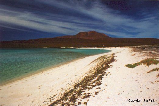 Secluded Tropical Beach Below Extinct Volcano