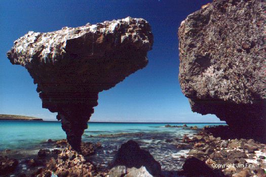 Erosion from the Sea Of Cortez Creates Wine Glass Rock